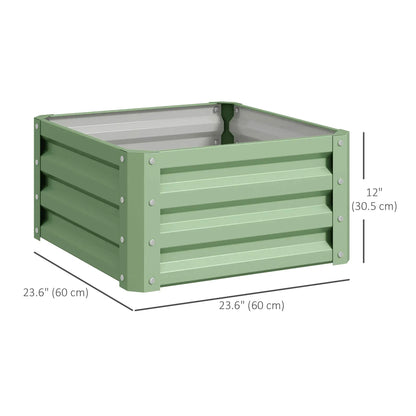2' x 2' x 1' Raised Garden Bed, Galvanised Steel Frame, Light Green Raised Garden Beds at Gallery Canada