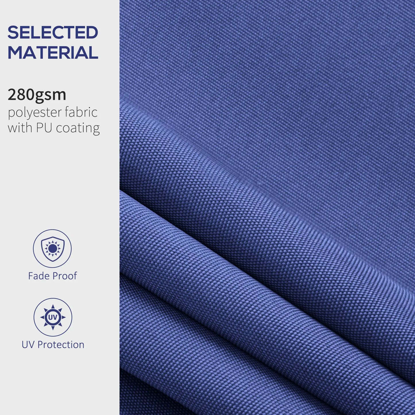 11' x 10' Outdoor Sunshade Canopy, UV Protection, Navy Blue Awning Fabric Replacement at Gallery Canada