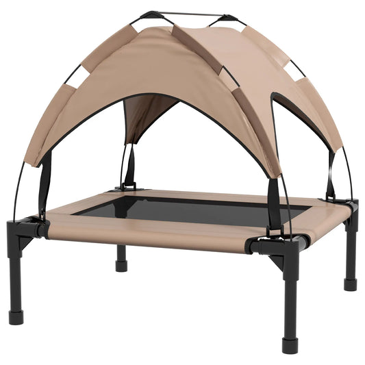 Raised Dog Bed Cooling Dog Cot w/ Canopy Washable Breathable Mesh, for Small and Medium Dogs, Coffee Elevated Dog Beds Coffee at Gallery Canada