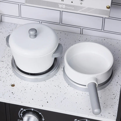 Kids Kitchen Play Set, Drinking Fountain, Microwave, Dark Brown Play Kitchen at Gallery Canada