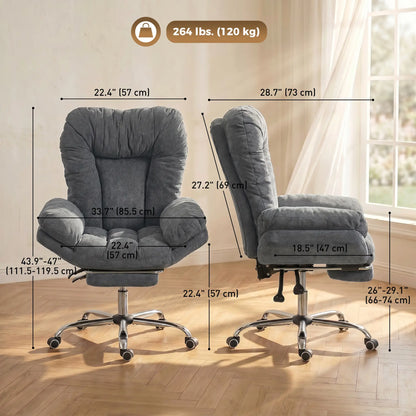 Criss Cross Chair With Wheels, Waterfall Armrests, Dark Grey, Dark Grey