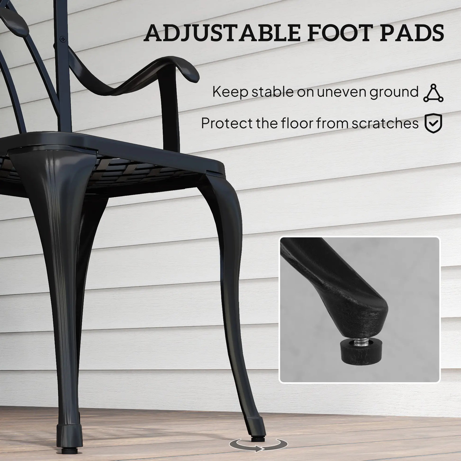 3 Pc Patio Bistro Set, Cast Aluminum, Coffee Table, 2 Armchairs, Brown Bistro Sets at Gallery Canada