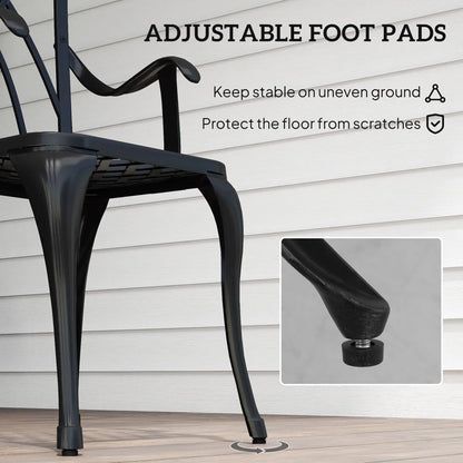 3 Pc Patio Bistro Set, Cast Aluminum, Coffee Table, 2 Armchairs, Brown Bistro Sets at Gallery Canada