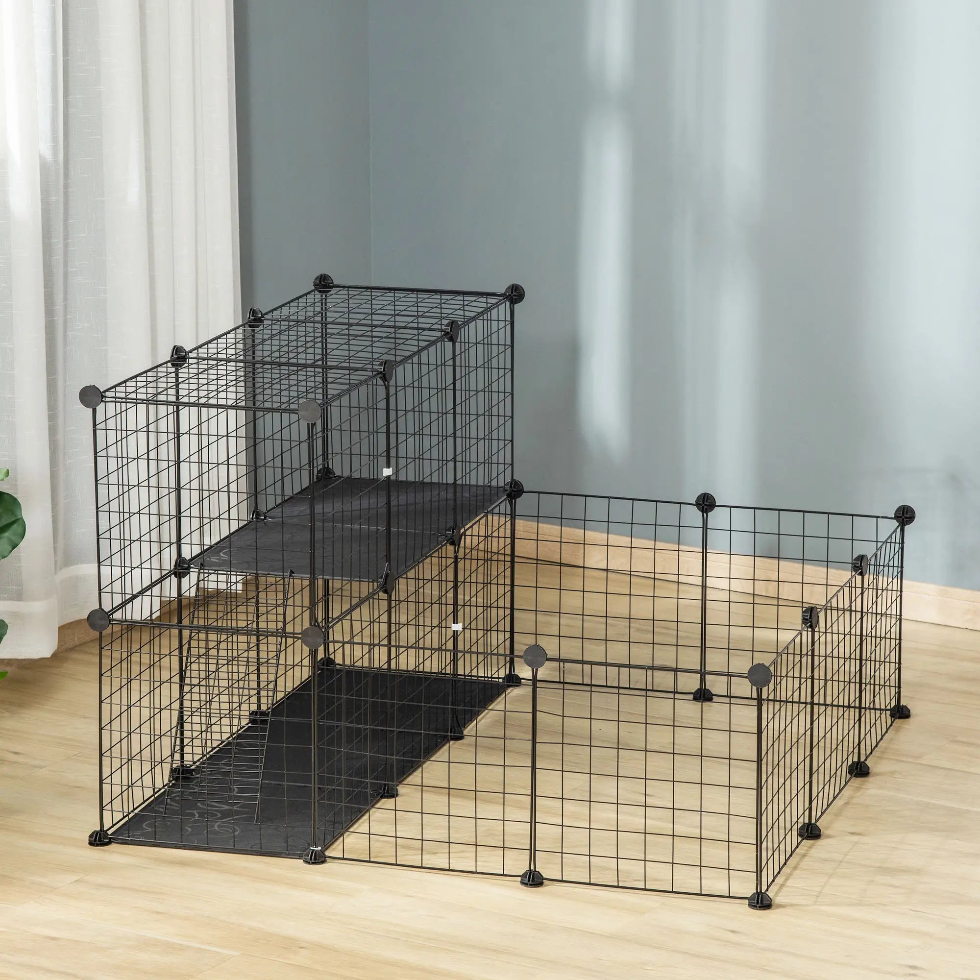 Small Animal Cage, Rabbit Guinea Pig Playpen, 31 Panels, 41.3