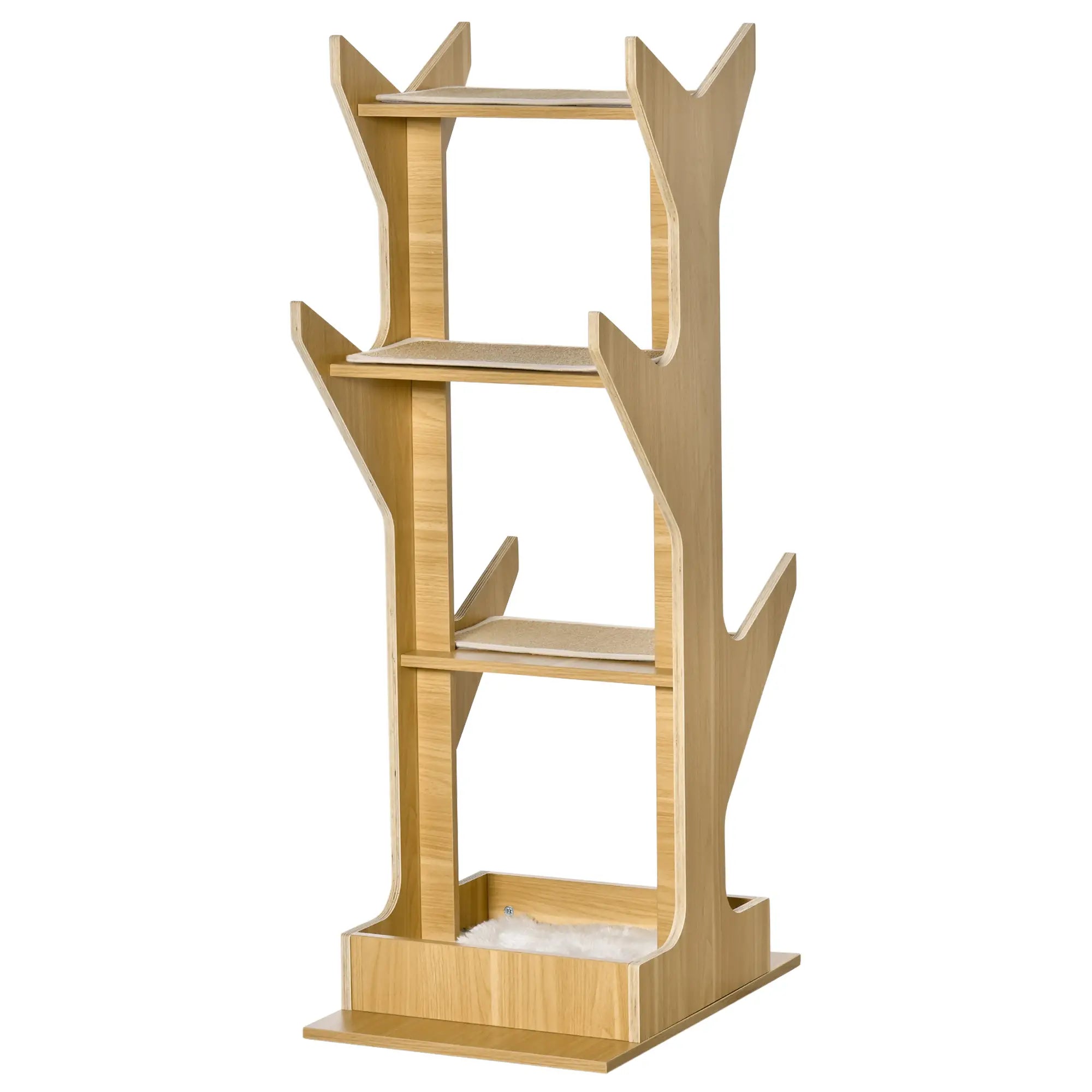 4-Level Cat Tree with Resting House, Activity Center, Oak Cat Towers at Gallery Canada
