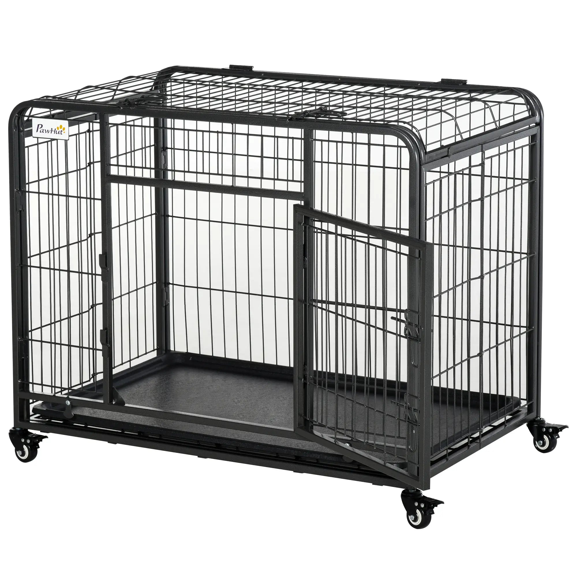 Heavy Duty Folding Dog Crate, Medium Size, 37