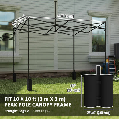 10' x 10' Replacement Canopy Top, Pop Up Tent, UPF50+, White Gazebo Canopy Replacement at Gallery Canada
