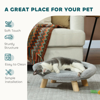 Elevated Dog Sofa Bed, Washable Cover, Wooden Legs, Miniature Dogs, Grey Dog Sofas at Gallery Canada