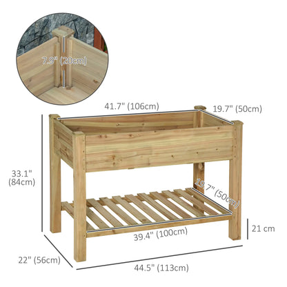 45" x 22" x 33" Elevated Planter Box With Legs, Storage Shelf, Raised Garden Bed Elevated Garden Beds at Gallery Canada