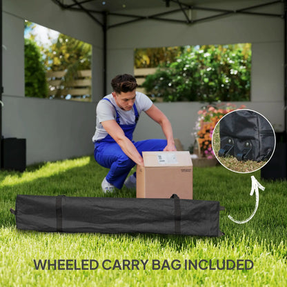 10' x 10' Pop Up Canopy Tent, Sidewalls, Adjustable Height, Wheeled Bag Pop Up Canopies at Gallery Canada