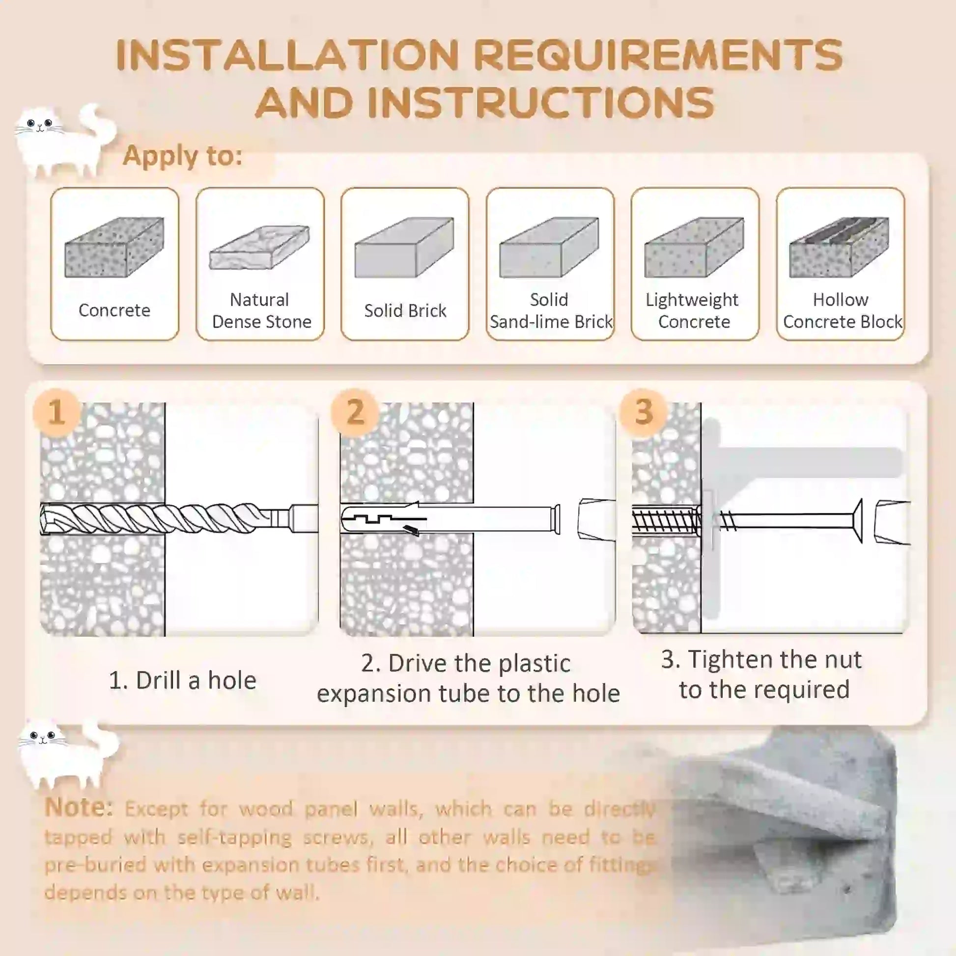 Cat Wall Shelves, 3PCs with Hammock, Scratching Post, Grey Cat Climbing Wall at Gallery Canada