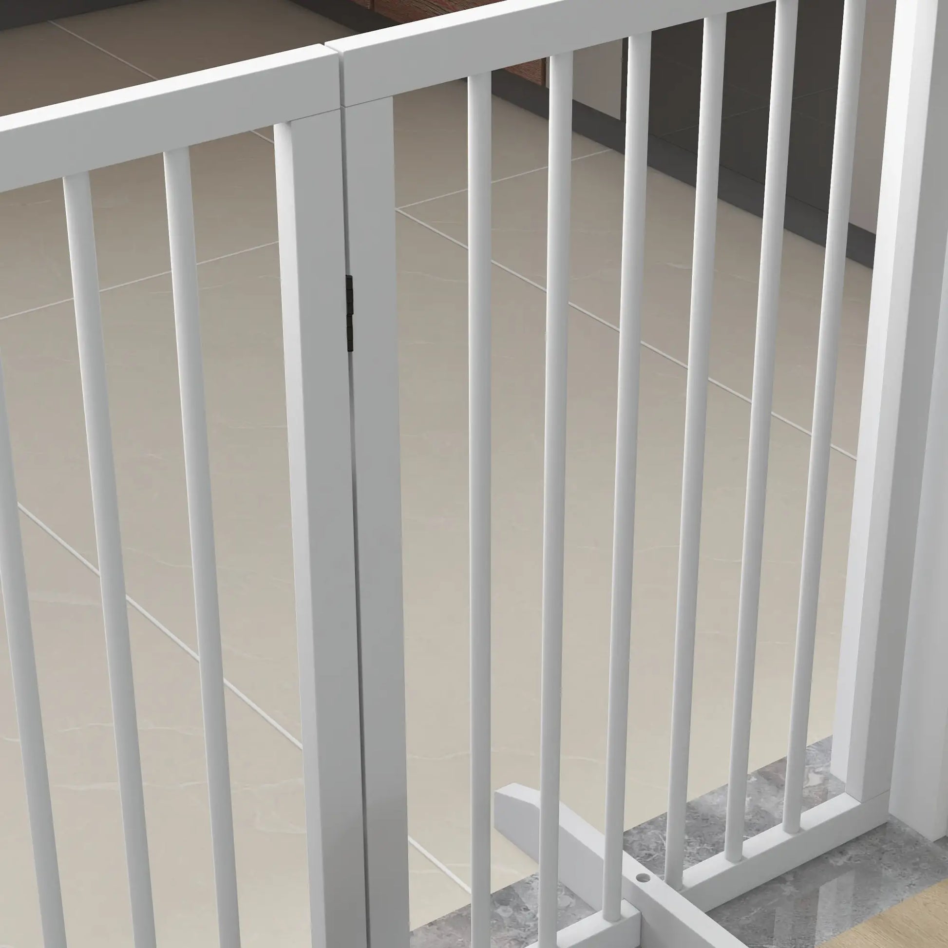 Free Standing Pet Gate, Foldable, 4 Panels, White Pet Gates at Gallery Canada