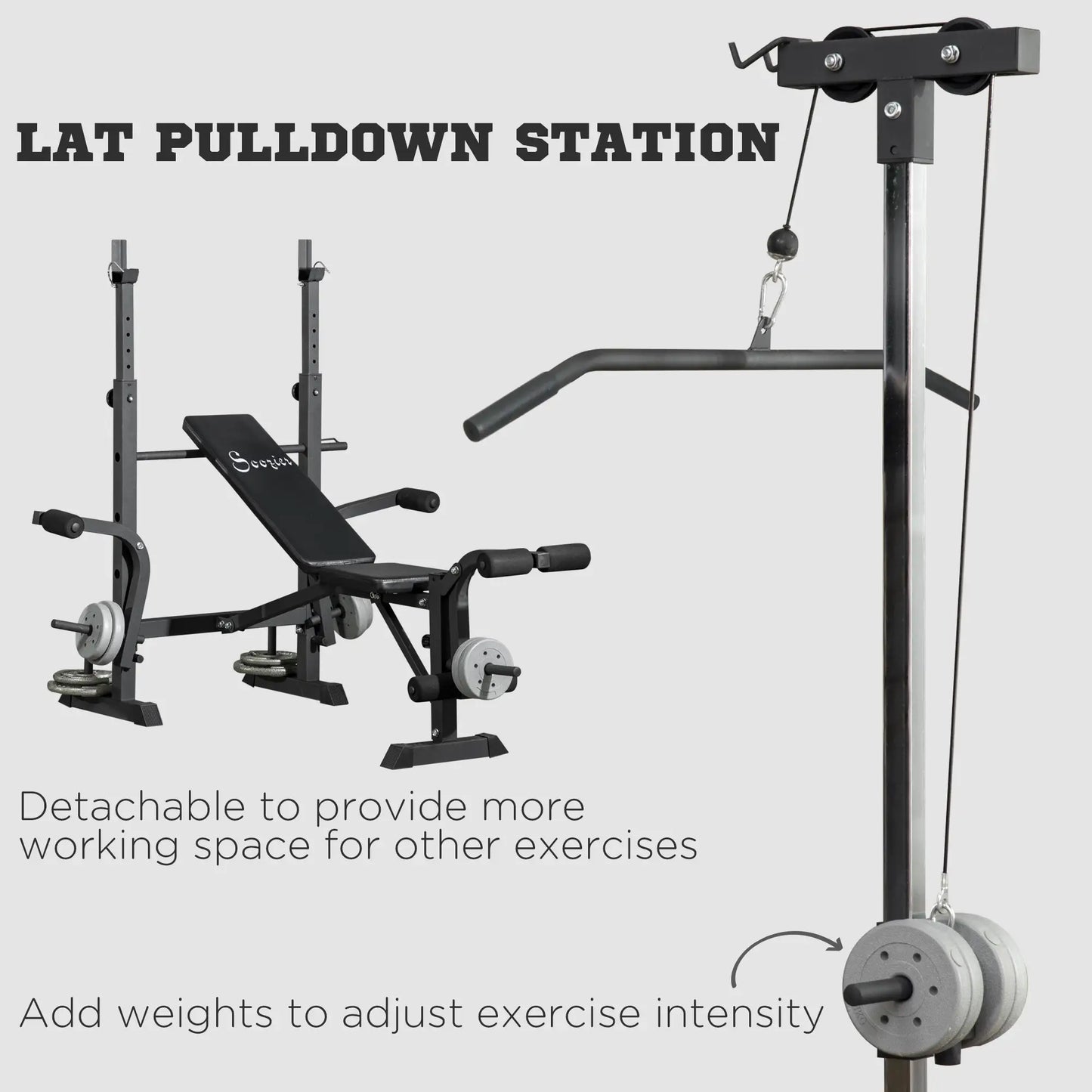 Adjustable Weight Bench with Pulley System for Home Gym Full Body Workout Weight Benches at Gallery Canada