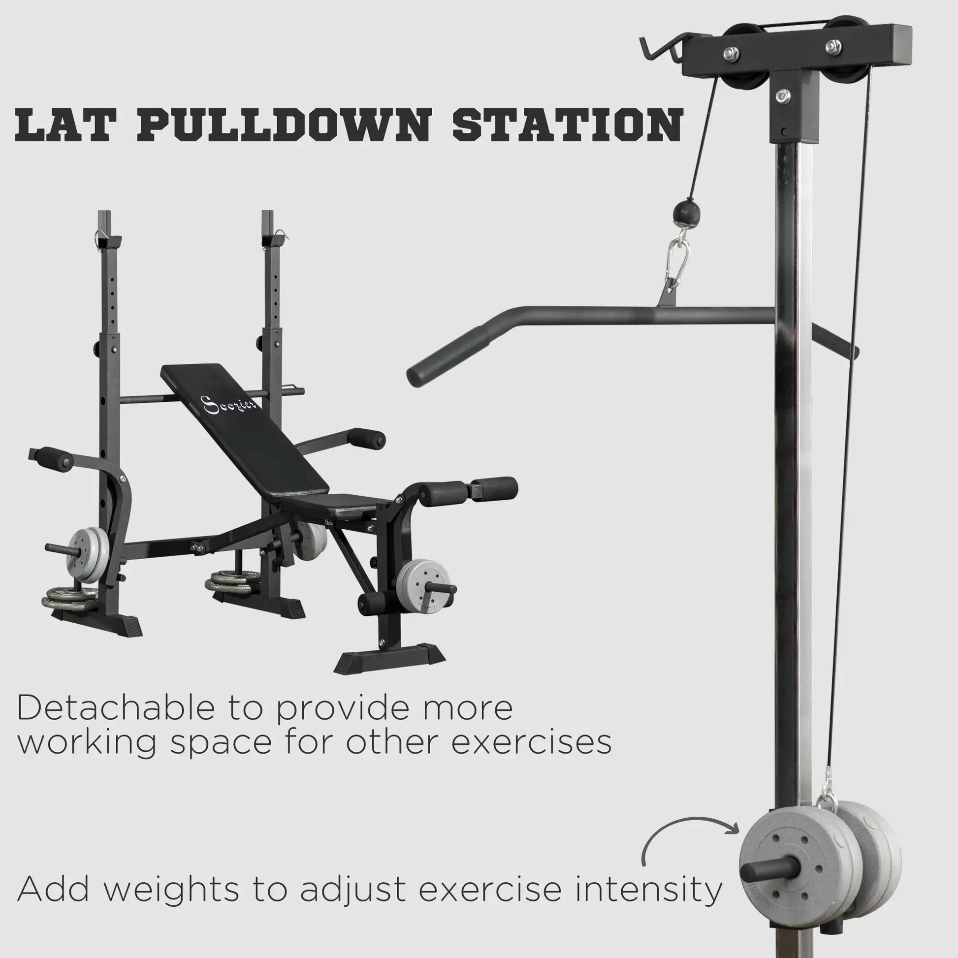 Adjustable Weight Bench with Pulley System for Home Gym Full Body Workout Weight Benches at Gallery Canada