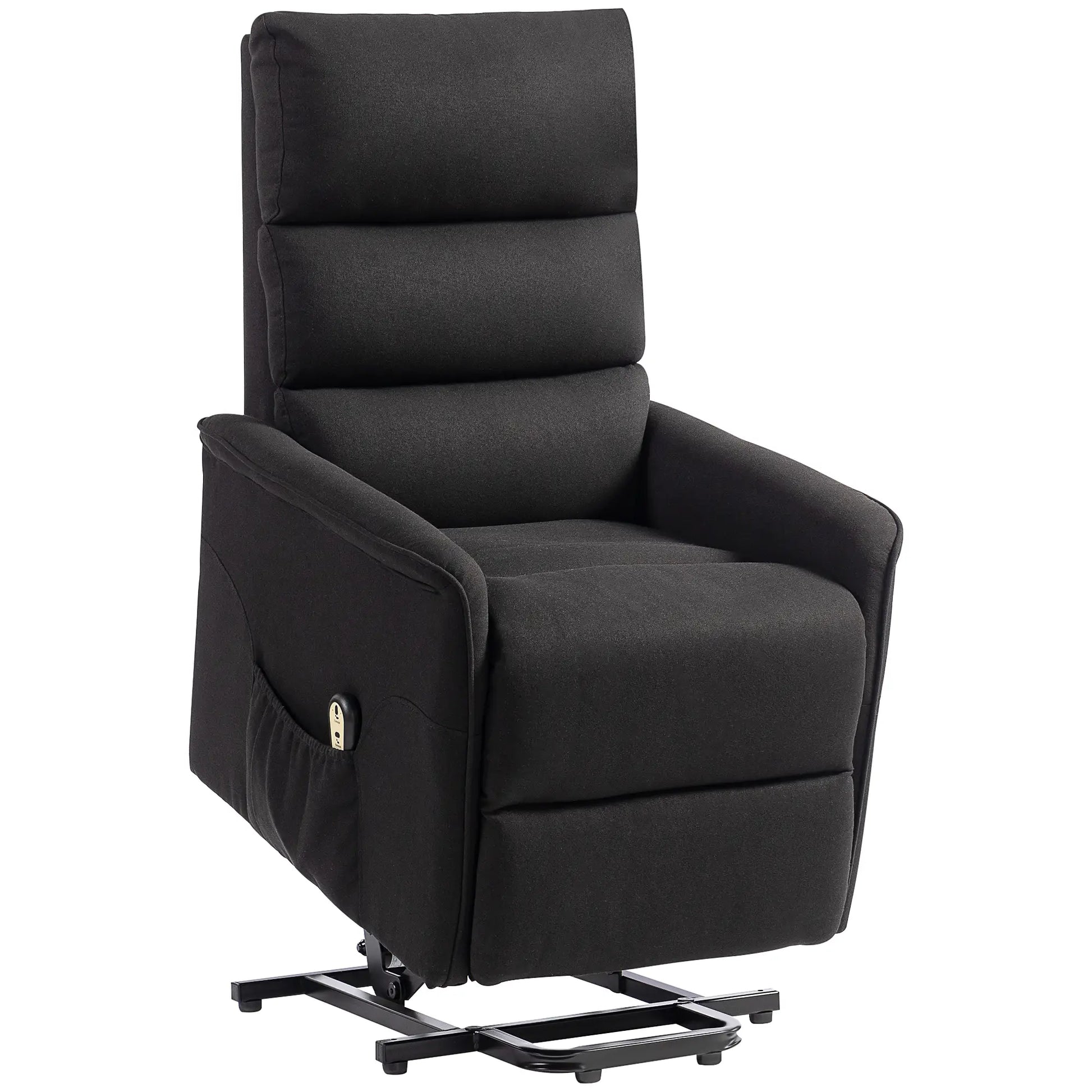 Power Lift Chair Recliner, Remote Control, Side Pockets, Black Sofas & Reclining Chairs at Gallery Canada