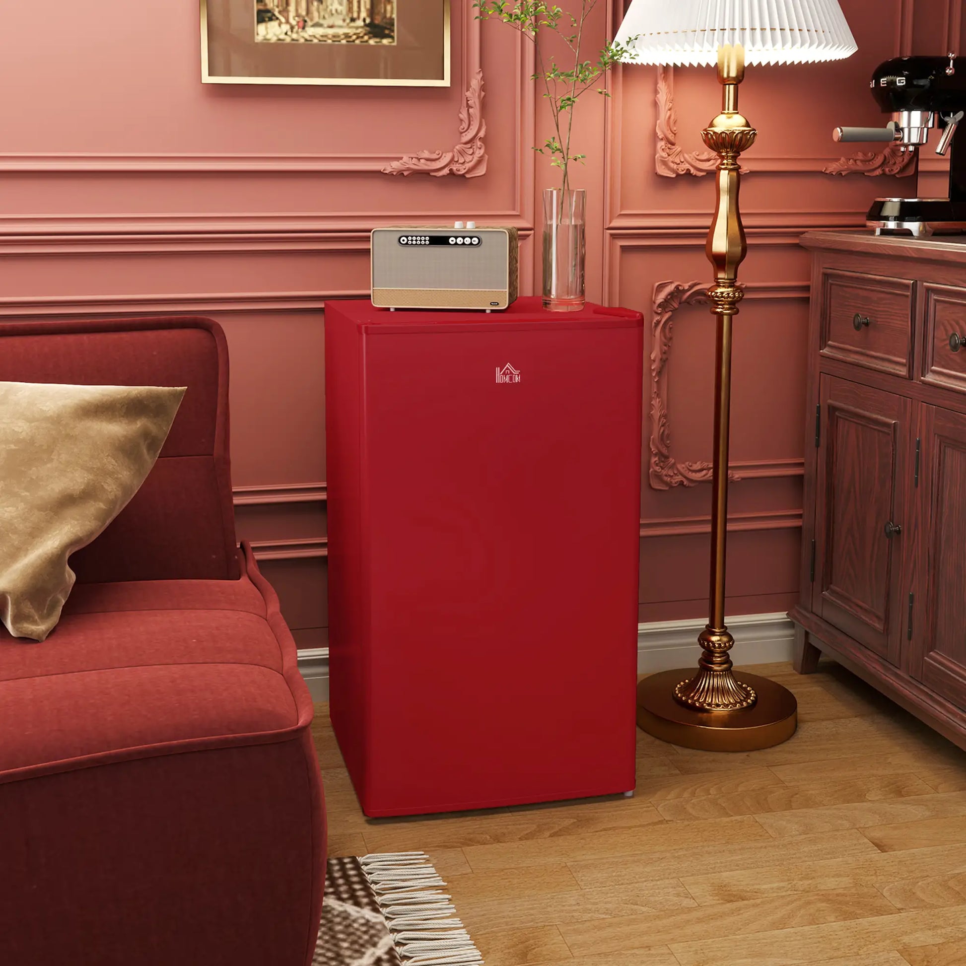 Compact Refrigerator, Mini Fridge with Freezer, Adjustable Shelf, Red Small Kitchen Appliances at Gallery Canada