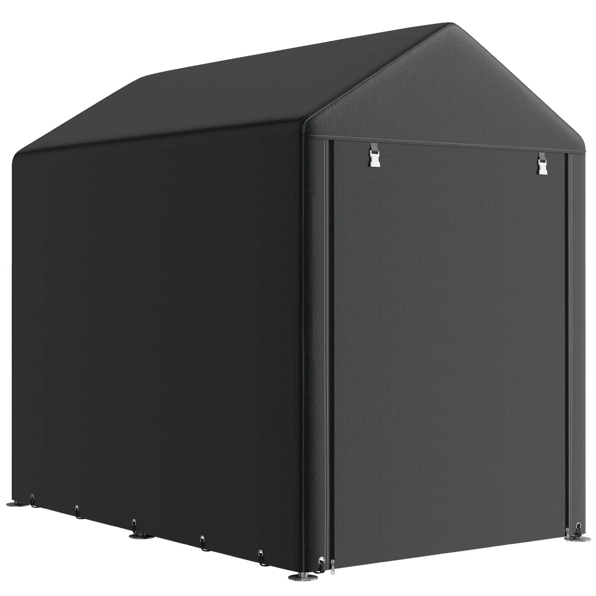 4 x 6ft Outdoor Storage Shed Tent, Portable, Roll-up Door Portable Shed Black at Gallery Canada