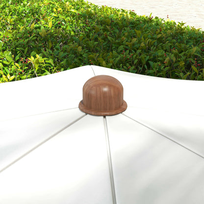 6.2' Travel Beach Umbrella, Vent, Ruffles, Carry Bag, Cream White Beach Umbrellas at Gallery Canada