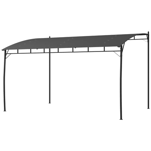 10' x 13' Outdoor Pergola, UV30+ Canopy, Steel Frame, Dark Grey