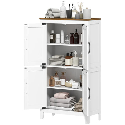 Bathroom Storage Cabinet, Barn Floor Cabinet, White