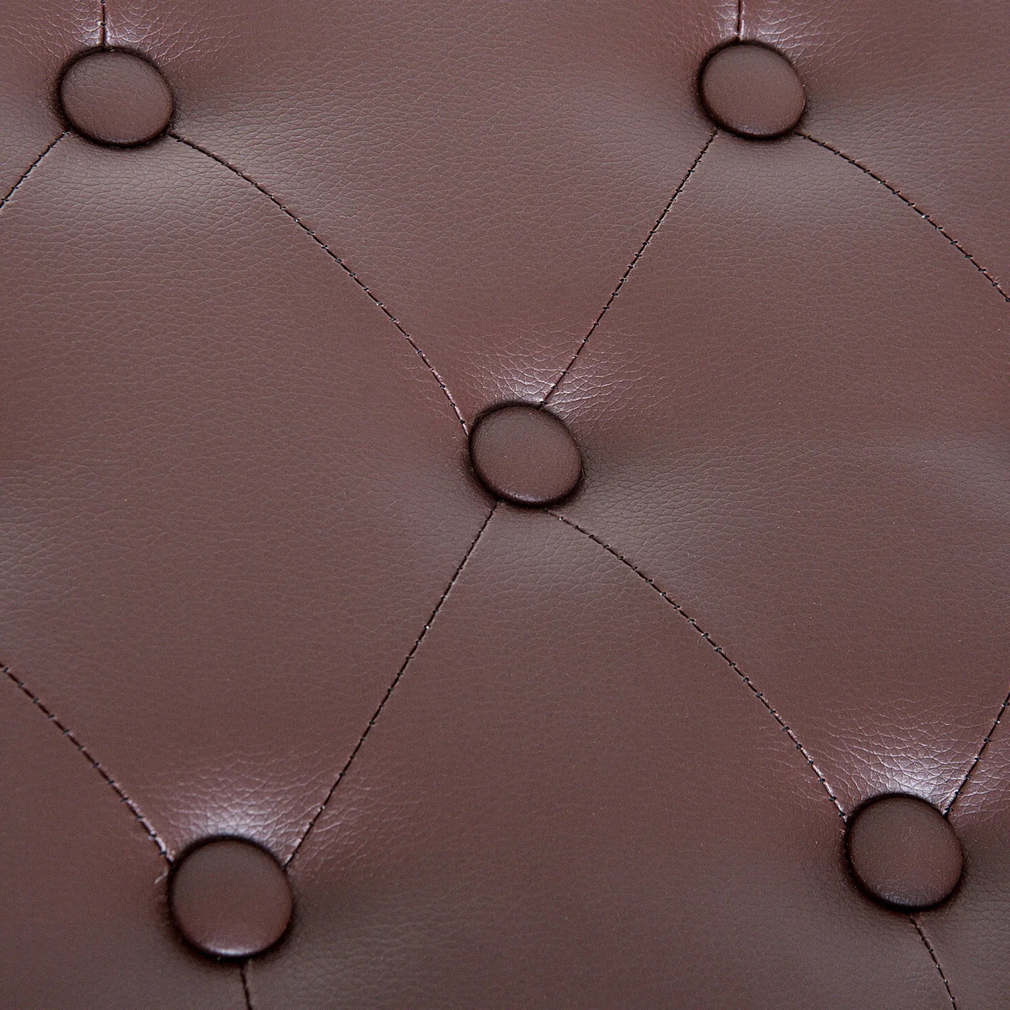 Faux Leather Padded Piano Bench, Double, Music Storage, Brown Piano Benches at Gallery Canada