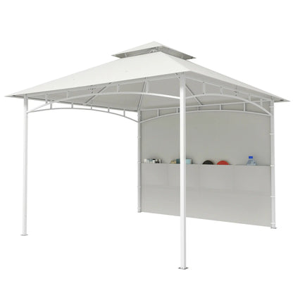 10' x 10' Patio Gazebo, Double Roof Canopy With Storage, Cream White Gazebos Cream at Gallery Canada