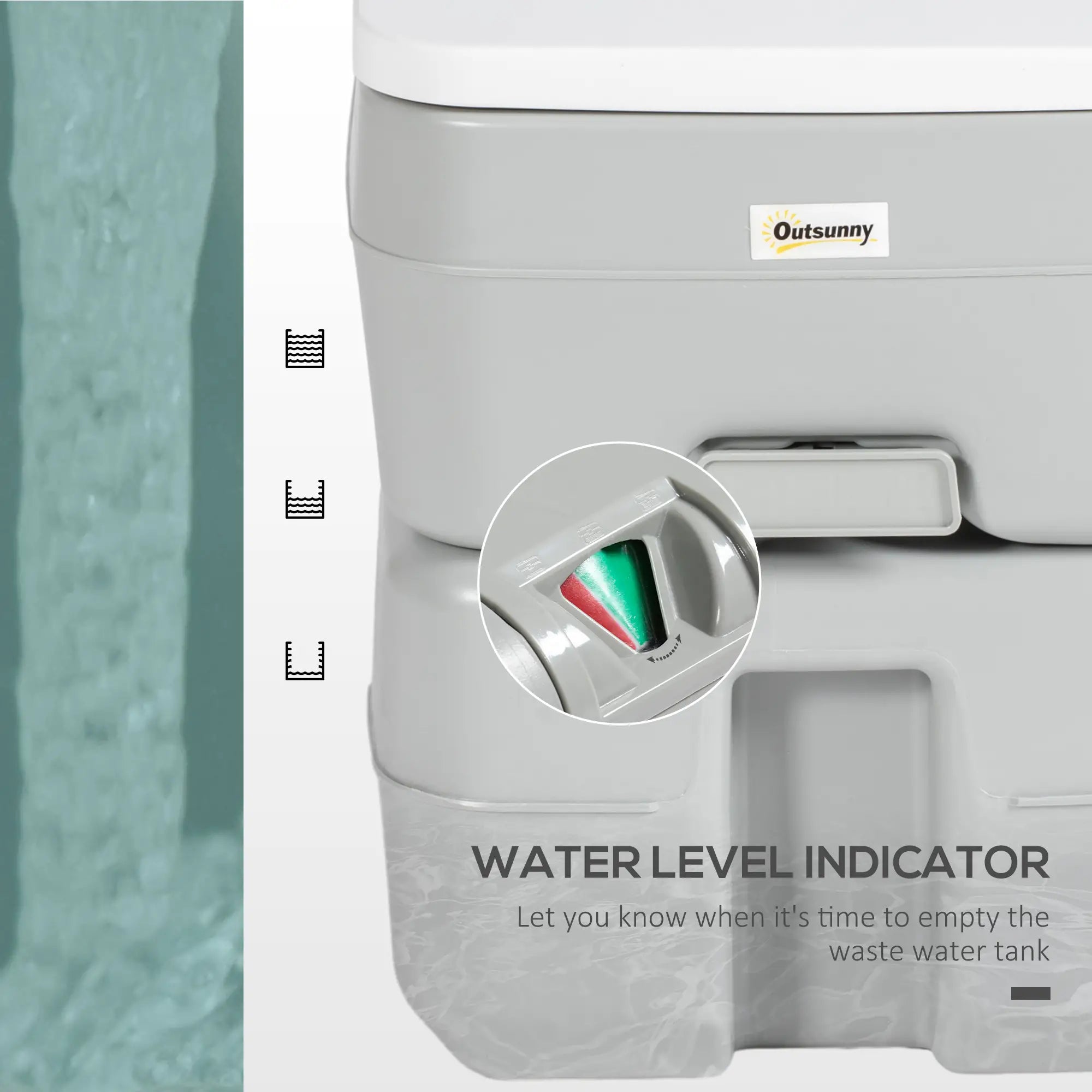 5.3 Gallon Portable Toilet, Level Indicator, Anti-Leak Pump, Camping, RV Camping Toilets at Gallery Canada