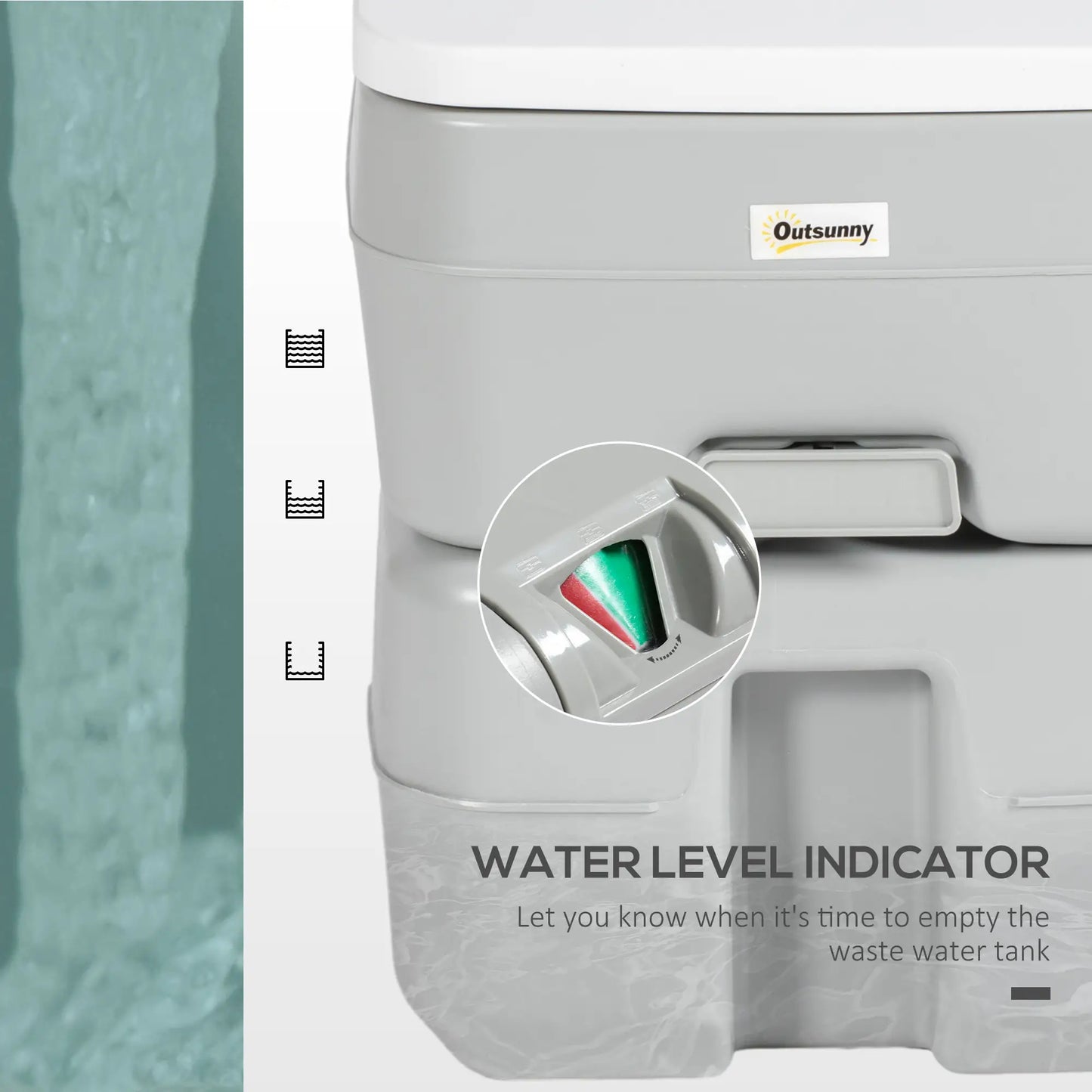 5.3 Gallon Portable Toilet, Level Indicator, Anti-Leak Pump, Camping, RV Camping Toilets at Gallery Canada