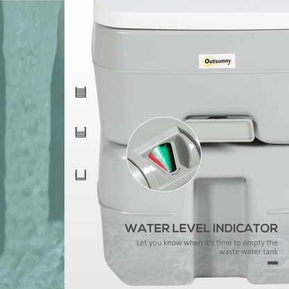 5.3 Gallon Portable Toilet, Level Indicator, Anti-Leak Pump, Camping, RV Camping Toilets at Gallery Canada