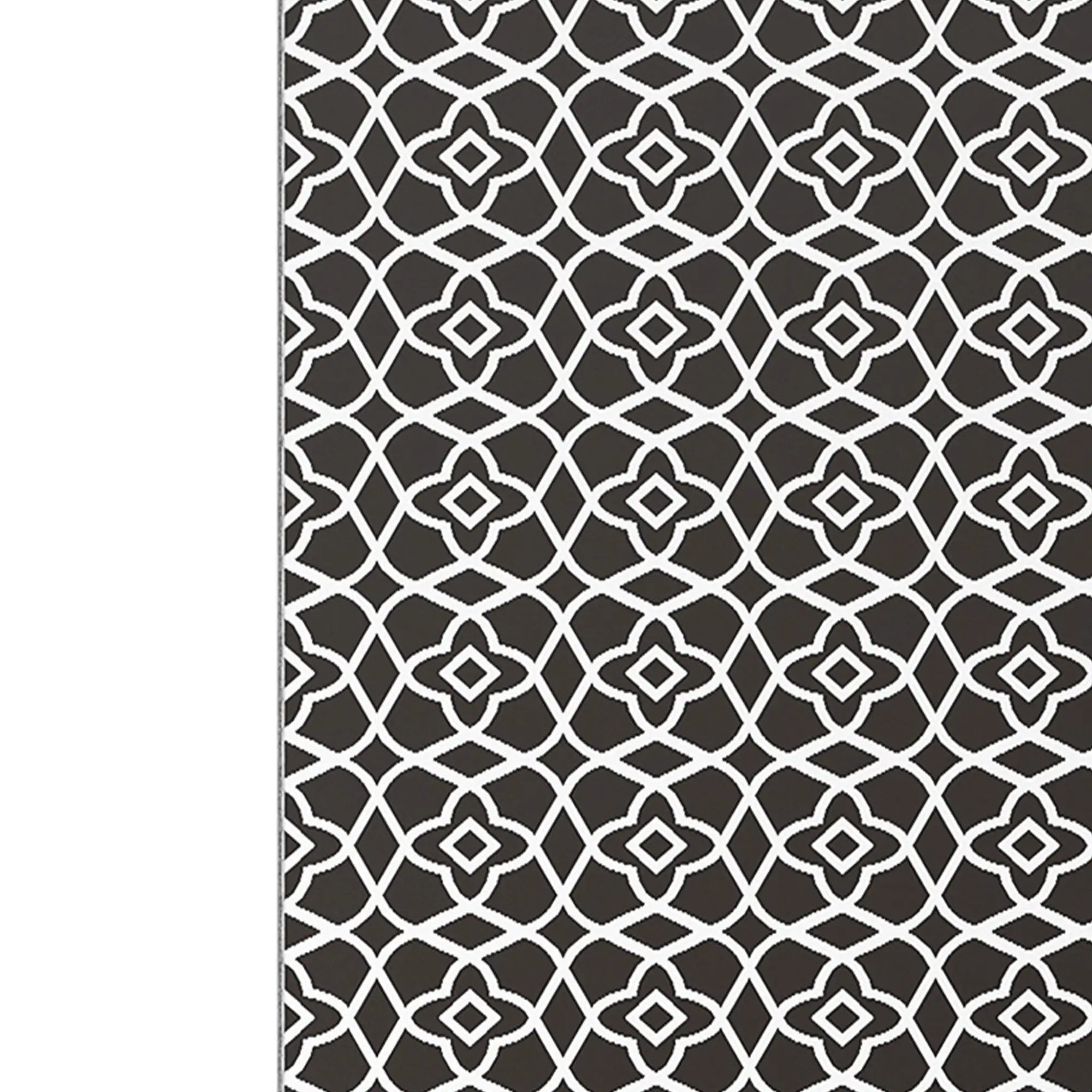 Reversible Outdoor Rug, Waterproof, 9' x 18', Clover, Black and White Outdoor Reversible Rugs at Gallery Canada