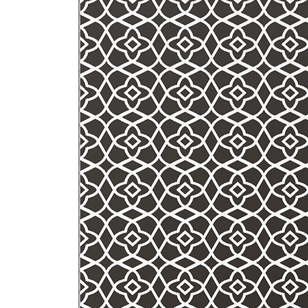 Reversible Outdoor Rug, Waterproof, 9' x 18', Clover, Black and White Outdoor Reversible Rugs at Gallery Canada