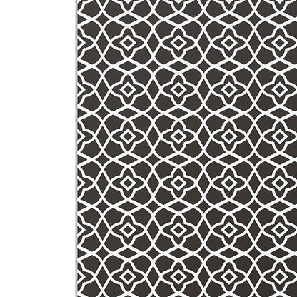 Reversible Outdoor Rug, Waterproof, 9' x 18', Clover, Black and White Outdoor Reversible Rugs at Gallery Canada
