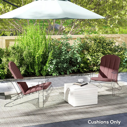 Set of 2 Patio Chair Cushions, High Back Adirondack, High-Density Foam, Wine Red Patio Chair Cushions at Gallery Canada
