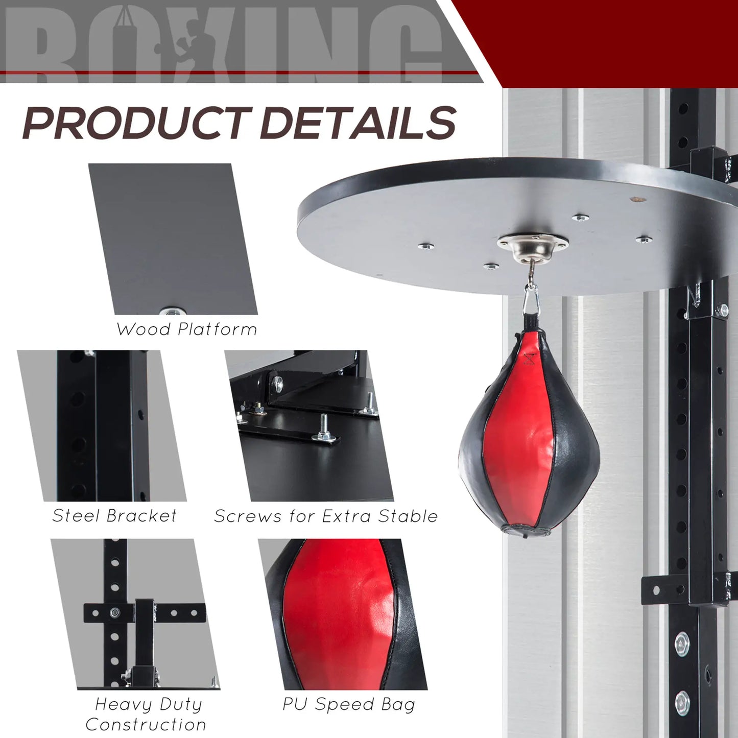 Speed Bag Platform, Wall Mounted Boxing MMA Punching Bag More-Strength Training Equipment at Gallery Canada