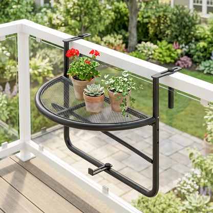 Adjustable Balcony Hanging Rail Table Metal Wall Desk Balcony Table Hanging at Gallery Canada