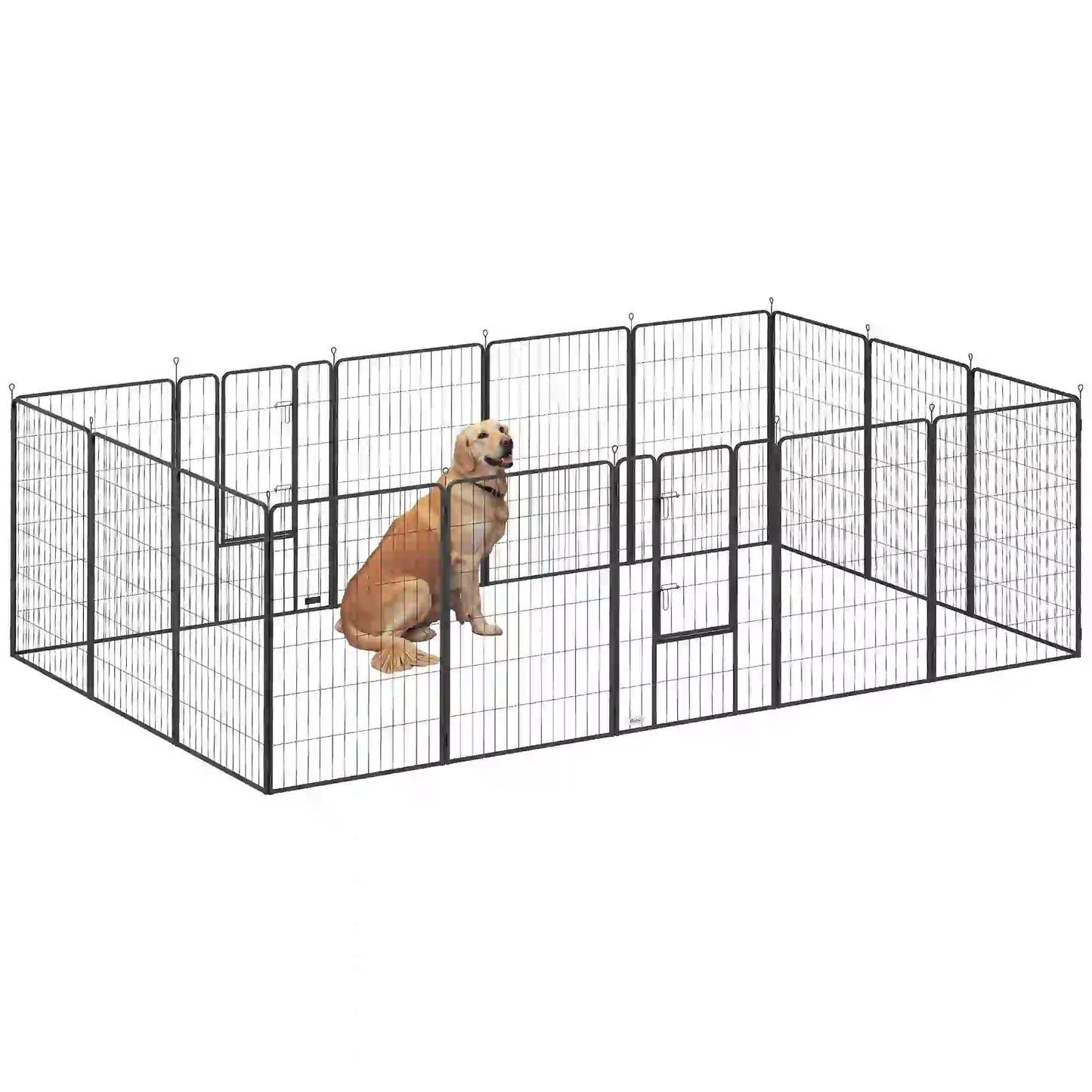 Heavy Duty Pet Playpen, 16 Panels Steel Dog Fence, 47" Height Houses, Kennels & Pens at Gallery Canada