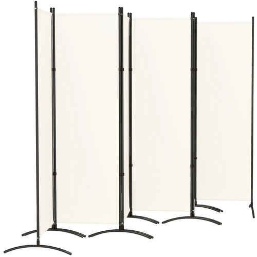 6 Panel Folding Room Divider, UV30+ Privacy Screen, Beige