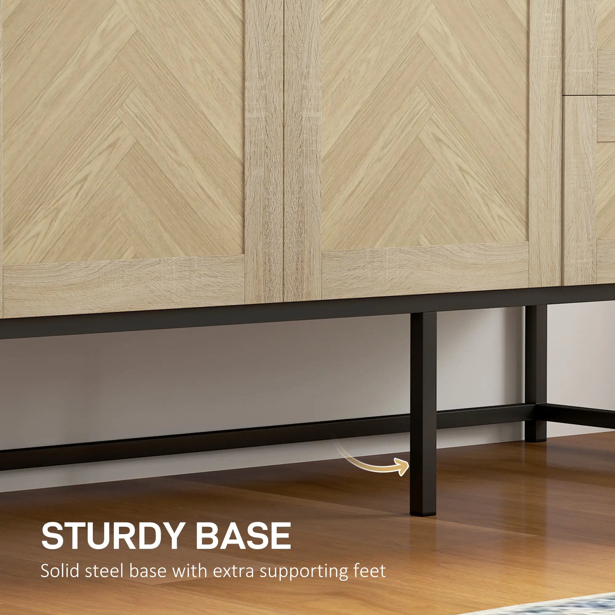 Buffet Cabinet, Coffee Bar with Drawers, Adjustable Shelf, Oak Bar Cabinets at Gallery Canada