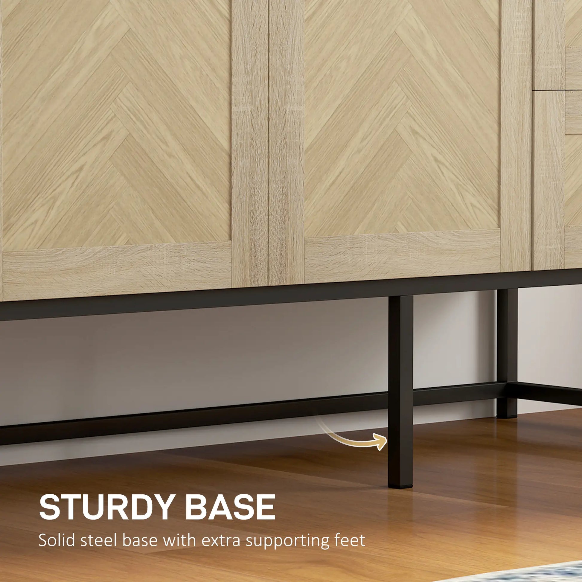 Buffet Cabinet, Coffee Bar with Drawers, Adjustable Shelf, Oak Bar Cabinets at Gallery Canada