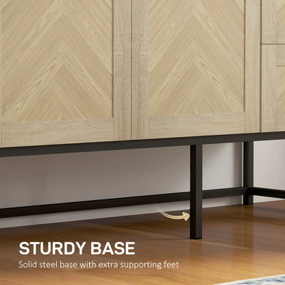 Buffet Cabinet, Coffee Bar with Drawers, Adjustable Shelf, Oak Bar Cabinets at Gallery Canada