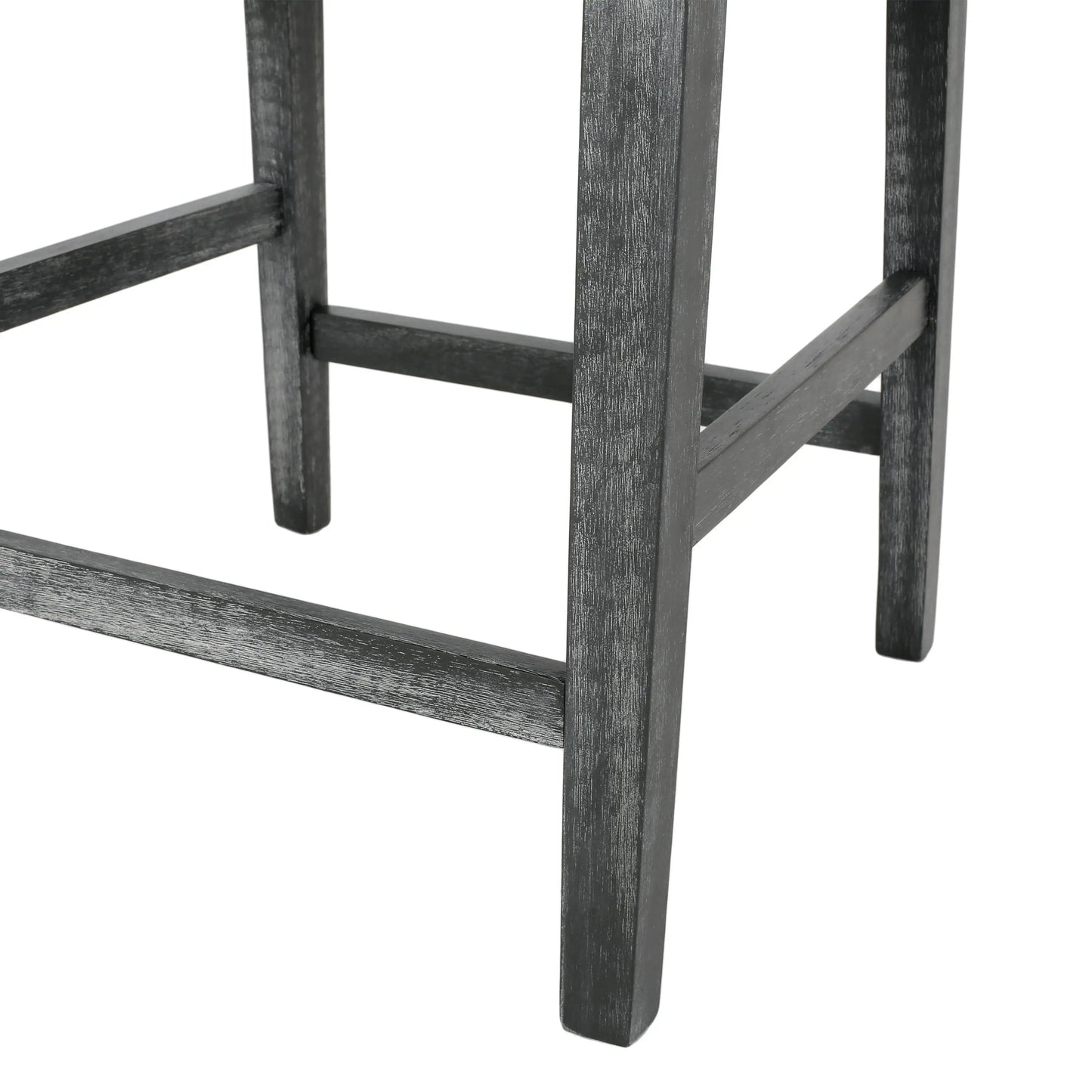 Upholstered Counter Stool, Rubberwood Frame, 24" L x 23" W x 39.5" H, Light Grey Bar Stools at Gallery Canada