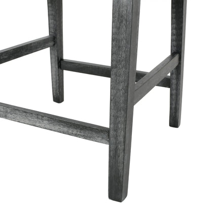 Upholstered Counter Stool, Rubberwood Frame, 24" L x 23" W x 39.5" H, Light Grey Bar Stools at Gallery Canada
