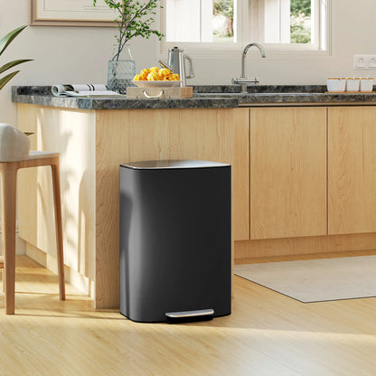13.2 Gal Fingerprint-Proof Trash Can, Black