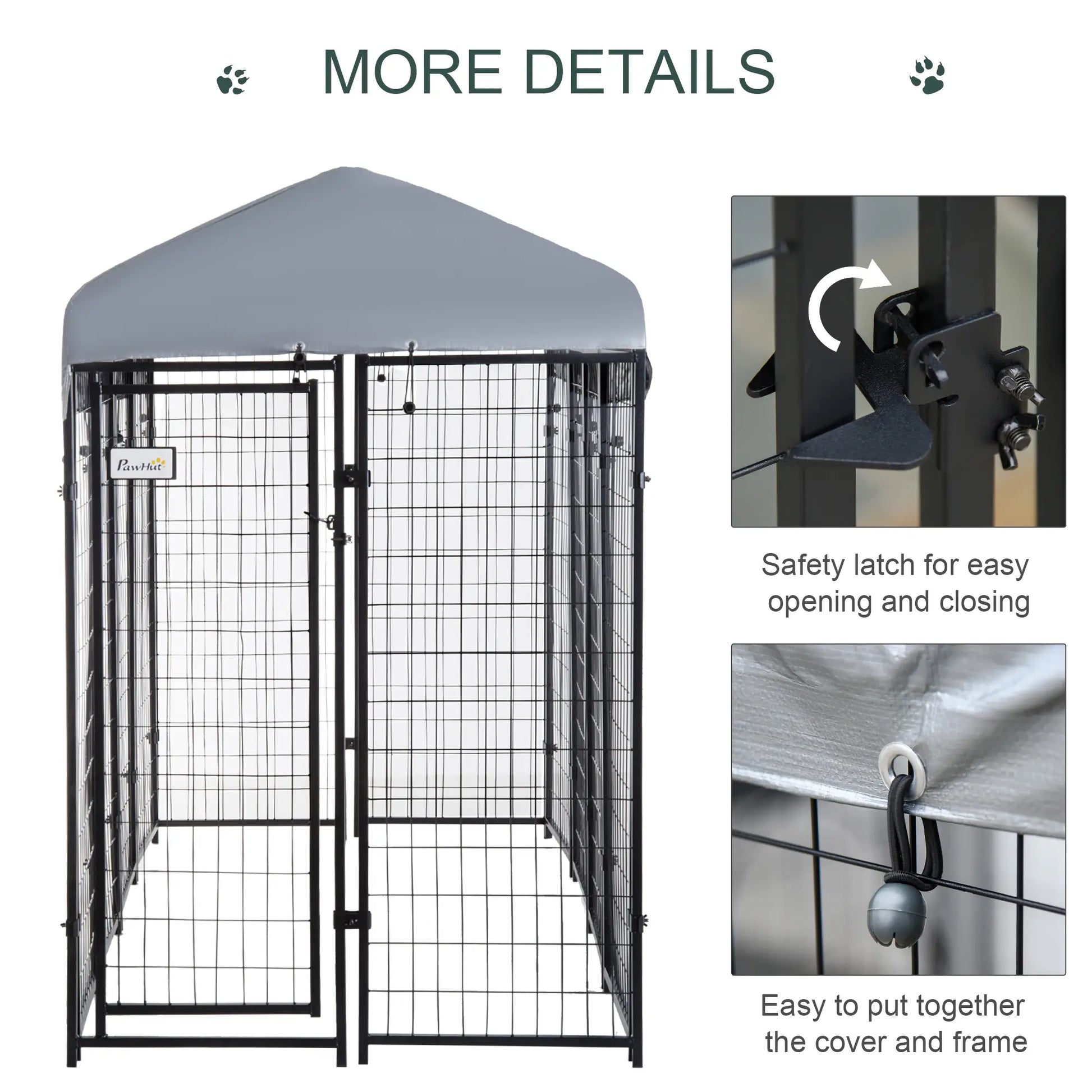 Outdoor Dog Kennel, Waterproof UV-Resistant Cover, 8 x 4 x 6 ft Houses, Kennels & Pens at Gallery Canada