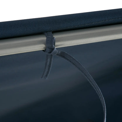 3-Seater Outdoor Swing Bench, Adjustable Canopy, Dark Blue Porch Swings with Canopy at Gallery Canada