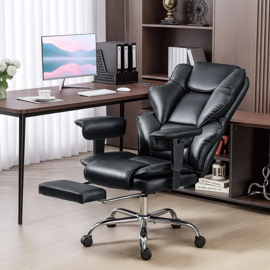 Big and Tall Office Chair, 400 lbs, Overstuffed Desk Chair Executive & Manager Chairs Black at Gallery Canada