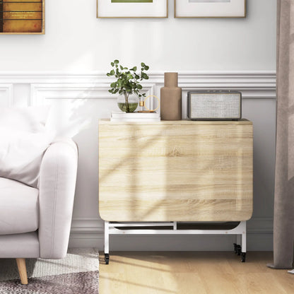 Folding Dining Table, Extendable Kitchen Table With Storage Shelf, Natural Wood Dining Tables at Gallery Canada