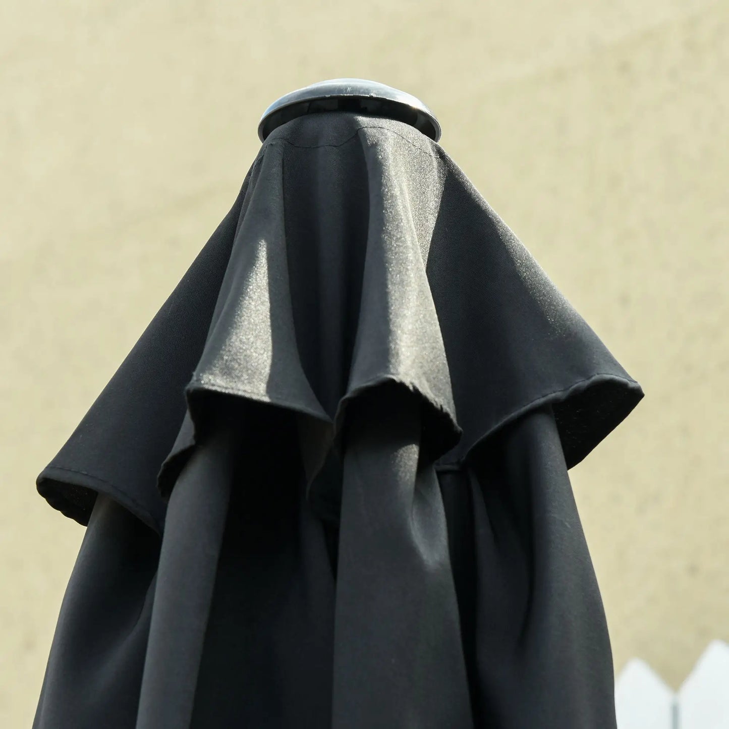 8.5' Round Aluminum Patio Umbrella, Tilt Canopy, 6 Ribs, Black Sun Umbrellas at Gallery Canada