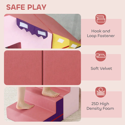 2-Piece Climbing Foam Blocks, Detachable Cover, Indoor PlaySet, Pink Kids Gym & Playmats at Gallery Canada