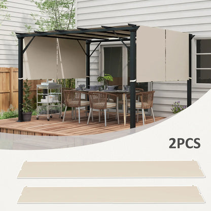 UV Protection Pergola Canopy, 10' x 10', Khaki Gazebo Canopy Replacement at Gallery Canada